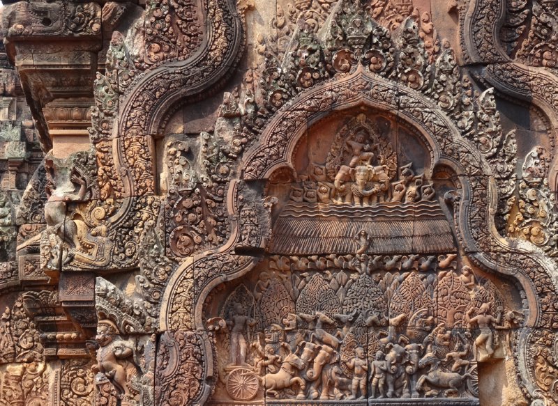 Ankor - reliefs in Banteay Srei