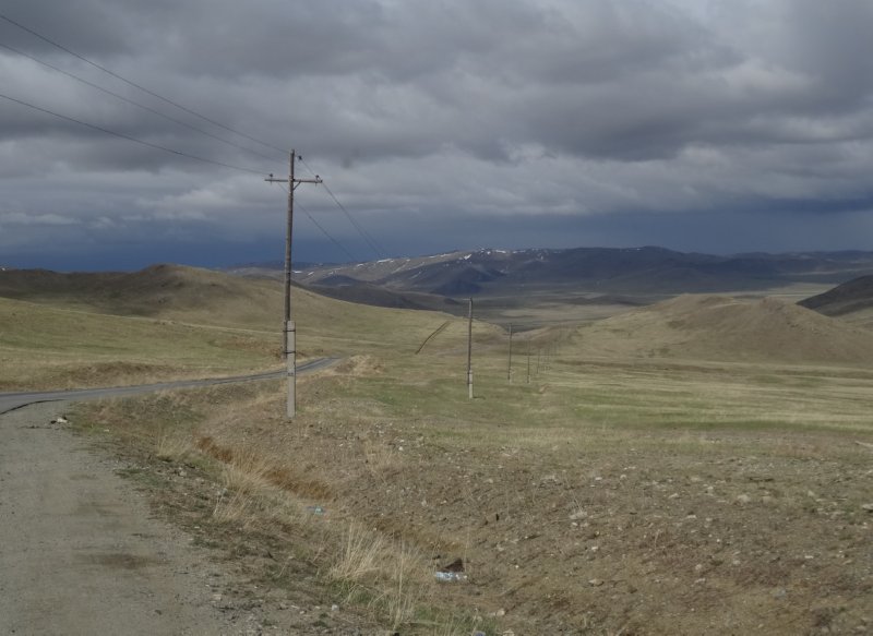landschap langs A0502 nabij Ulaanbaatar
