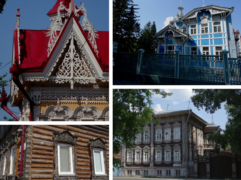 Tomsk - houten huizen